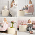 20 15, Hansleep Round Stuffed Pouf Ottoman x Foam Filled Faux Fur Ottoman Foot Rest for Chair with Washable Cover, Foot