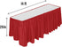 DecorRack 2 Pack Table Skirts, 29 in x 14 ft Each, Disposable & Reusable Rectangular Tablecloth Skirt, Red