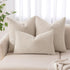 Pack 1 Decor,24x12 Inch MIULEE Textured Boucle Throw Pillow Cover Beige Accent Solid Lumbar Pillow Case Decorative Soft
