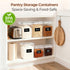 Set 2 (2.5L/2.6Qt), Sets ComSaf Brown Sugar Container of Airtight Food Storage Containers with Lids and Terra Cotta