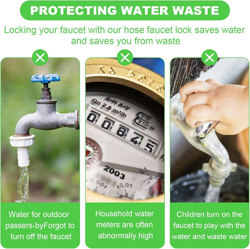 DSL-1 3/4" Outdoor Water Faucet Lock for Hose Bib & Spigot - Heavy Duty Brass & Steel Enclosure to Prevent Water Theft