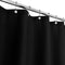 Waffle Weave Shower Curtain, Black Heavyweight Fabric, Washable & Water Repellent, 71x72 Inch Hotel Luxury Spa