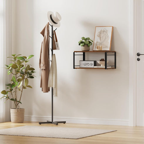 Floating Nightstand, Wood Bedside Shelf Wall Mounted Nightstand, Floating Bedside Table Wall Shelf for Bedroom, Living