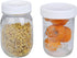 16Pcs Plastic Storage Caps for Mason Jars, 8 Regular Mouth Lids and 8 Wide Mouth Caps, White