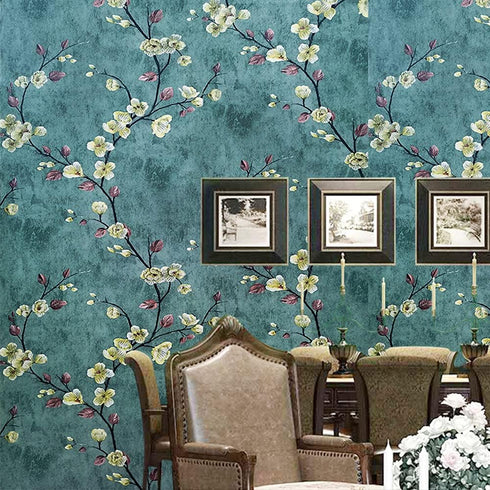 Self Adhesive Vinyl Vintage Floral Shelf Liner Contact Paper, Peel and Stick Wallpaper for Cabinets and Furniture