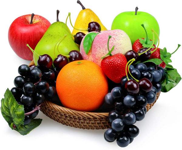 16 Pcs Fake Fruits Pack, Artificial Fruits for Decoration Kitchen Home, Display