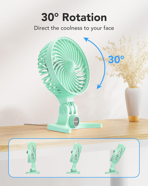 USB Tabletop Fan, Portable Desktop Mini Fan, Multi-Speed Shift Personal Fan for Office, Adjustable Angle High Wind Power