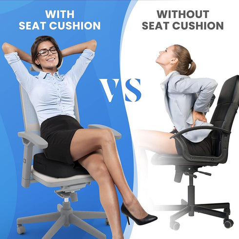 Tailbone TushGuard Seat Cushion, Office Chair Cushions, Car Seat Cushion, Non-Slip Sciatica & Back Coccyx Pain Relief
