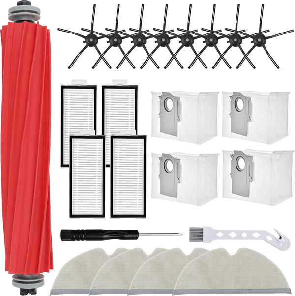 Leadaybetter 21 Pcs Replacement Parts for Roborock Q7/Q7+/Q7 Max/Q7 Max+ Vacuum Cleaner, Includes 1 Roller Brush