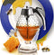CLEVLI Honey Dispenser No Drip Glass with Stand Honey Jar Clear Glass