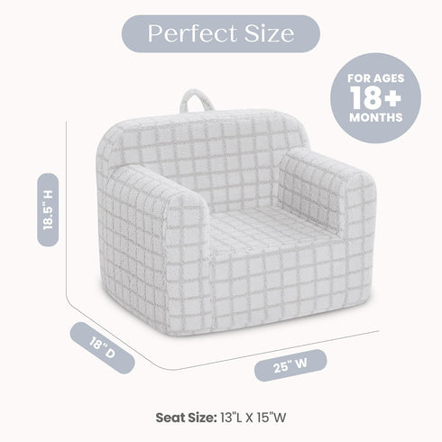 Cozee Delta Children Checkered Chair, Grey