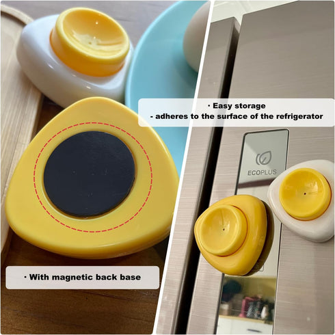 Magnetic Egg Piercer for Hard Boiled Eggs, Jawbush Egg Poker Tool with Safety Lock and Stainless Steel Pin