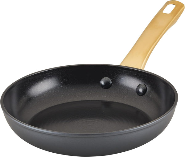 Farberware 8.25 Inch Forged Induction Ceramic Nonstick Frying Pan/Skillet, Dishwasher Safe, All Stovetops, Black and