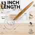 Zulay Kitchen Durable 13-Inch Danish Dough Whisk - Easy Mixing Bread Whisk, Stainless Steel Danish Dough Hook, Sourdough Whisk, Traditional Dutch Whisk, Bread Whisking Tool, 2 Pack Acacia Wood