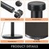 Paper Towel Holder, Stainless Steel Countertop Dispenser for Kitchen and Dining Room - Black