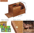 BIBELUN Square Tissue Box Cover,Multi-Functional Wood Tissue Box Holder with Storage Grid,Tissue and Remote Control