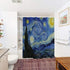 IcosaMro Starry Night Shower Curtain with Hooks, V. Gogh Stars Art Decorative Bath Decorations - 71Wx72L, Blue