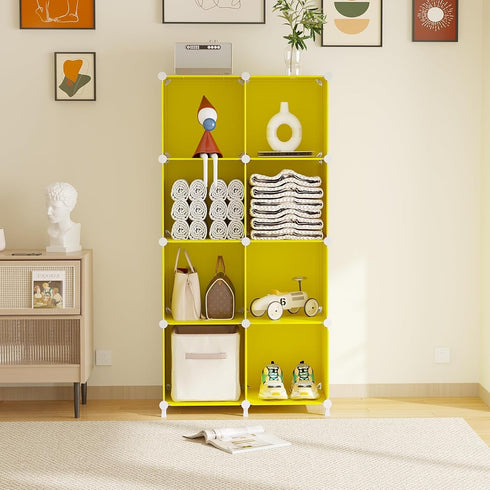 8 Closet AWTATOS Cube Storage Organizer, Cube Organizers and Storage, DIY Stackable Bookshelf Plastic Clothes Organizer