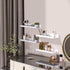4 Pack 12 Inch 4 Pack) Acrylic Floating Shelves, Glossy White Scalloped Edge Wall Mounted Floating Shelves, Invisible