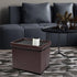 17x13x13inches ALASDO Storage Ottoman Footrest Stool Small Ottoman with Storage Foldable Ottoman Leather Foot Rest