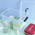 1-Pack Clear Plastic Storage Box with Handle and Lid - 10 L Latch Box