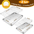 P&P CHEF Baking Sheets with Racks Set of 2, Stainless Steel Cookie Sheet Baking Tray Pan and Cooling Rack, Healthy & Easy Clean, 2 Sizes (16” + 12.5”)