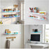 4 Pack 15" Hiceeden Iridescent Acrylic Floating Shelves, Wall Mounted Floating Bookshelf Organizer for Room, Clear Nail