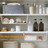 4 Pack Tebery White Under Shelf Wire Basket Hanging Storage Baskets, Under Cabinet Add-on Storage Racks Slide