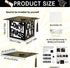 12 2026 Pcs Graduation Table Centerpieces Boxes Class of Black Square Graduation Paper Lanterns with String Lights