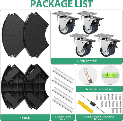 450lbs 15-22 Inch 1 Pack VANCASTLE Plant Caddy with Lockable Wheels Heavy Duty Capacity, Adjustable Plant Stand