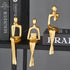 XINXUAN 3 Set Gold Statue Home Decor - Modern Bookshelf & Desk Decor - Piece