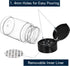 36 Pack 2.7 Oz Tosnail Small Plastic Spice Bottles with Black Shaker Lids and Labels, Empty Plastic Jars with Lids