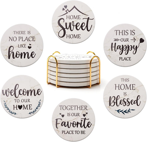 Housewarming Gifts for New Home Coasters Farmhouse Coffee Table Decor Set of