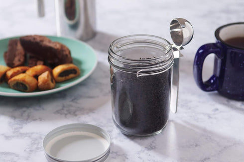 Jarware Stainless Steel Coffee Scoop for Wide-Mouth Mason Jars - 1 Tablespoon