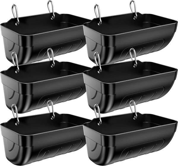 Goat Feeders Hanging, Chicken Waterer Feeder Trough for Poultry Livestock (6 *