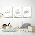 Set 3,Bedroom 12x16in Wodkwq Ocean Nursery Canvas Wall Art,Nursery Wall Decor,Kids Bathroom Decor,Under The Sea