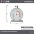 Taylor 5924 Large Dial Kitchen Refrigerator and Freezer Analog Thermometer, 3-Inch Dial, Silver Finish