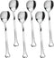 Heart Shaped Tea Spoons - Set of 6 Cute Stainless Steel Dessert Spoons, Mini Ice Cream Spoons