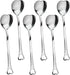 Heart Shaped Tea Spoons - Set of 6 Cute Stainless Steel Dessert Spoons, Mini Ice Cream Spoons
