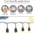 moonateen 80Pcs Hooks for Outdoor String Lights Clips: Heavy Duty Cable Clips with Waterproof Adhesive Strips