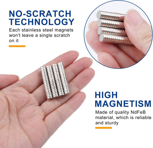 DIYMAG 200Pcs Small Magnets, Neodymium Rare Earth for Office, Whiteboard, Kitchen, Durable Teacher Magnets for Crafts