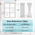 Hiasan French Door Curtains for Small Window, Rod Pocket Semi Sheer Privacy Curtains, 1 Panel White, 52 x 40 Inch