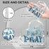 zaxek Blue Religious Christian Decor for Woman, Blue Heart Shape Gift for Birthday Dorm Living Room Church Table Desk