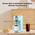 CHULUX Slim Single Serve Coffee Maker, Lightweight K-pod Coffee Machine for Travel & Home, Cyan