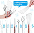 Cridoz 7 Pcs Stainless Steel Kitchen Cooking Plating Tweezers, Tongs, Spoons, Offset Spatula for Food