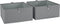 RiverRidge Kids Folding Storage Bin Set - 2pc 10.5in W x 5in H, Gray