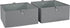 RiverRidge Kids Folding Storage Bin Set - 2pc 10.5in W x 5in H, Gray