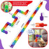 30 Pack Rainbow Wacky Track Toys Snap and Click Fidgets Toys - Party Favors Bulk, Finger Sensory Toy for Stress Relief