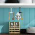 4 Pieces 360 Rotating Folding Hook, Multi-Purpose Self-Adhesive Utensil Holder with 6 Hooks for Kitchen Bathroom