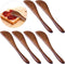 6 Pack Wooden Butter Knife, 6 Inch Condiment Knives, Handy Kitchen Utensils for Spreading